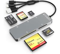 5-In-3 Lecteur Carte Sd Usb C Usb A Lightning - Micro Sd/Sd/Tf/Cf/Xd/Ms Lecteur De Cartes Mémoire Externes Otg Adaptateur For Iphone/Ipad/Macbook/Samsung, Lecteur Memory Stick Pro Duo Pour Iphone