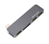 5 in1 USB C Hub Adaptor for New MacBook Pro 13" and 15" 2016/2017, High Speed Type C Hub Extension with TF/SD Card Readers, 3*USB 3.0 Ports, Aluminium Grey Designed Compatible with MacBook Pro