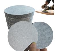 5 Inch 80 Grit Sanding Discs 122mm Hook And Loop Sandpaper | 100-pack White Aluminum Oxide Sanding Discs With Fleece Backing For Metal And Wood Grinding.