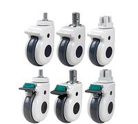 5 Inch Beds Wheel Polyurethane Caster with Bearing Mute Wearable for Trolley Electronic Equipment 1pcs Casters(40mm Brake)