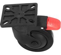 5 Inch Caster Wheel 400LBS Bearing ABS Bracket Quiet Rubber Swivel Caster with Brake for Trash Bin Trolley Cart