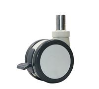 5 Inch Casters/Wheels,with Screw and Plunger Silent Casters 1Pcs Casters(Plunger Brake)