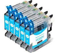 5 Ink Cartridges Compatible with Brother LC223 Cyan for MFC-J5320DW MFC-J5620DW MFC-J4420DW MFC-J480DW DCP-J4120DW DCP-J562DW and More (see Product Page)