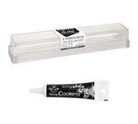 5 inserts bûche de noël + stylo glaçage noir Noir G