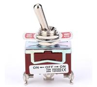 5 interrupteurs à bascule SPST à 3 positions ON - OFF - ON, interrupteur à bascule monopolaire étanche avec poignée en métal, interrupteur de qualité industrielle 15 A 250 VAC pour