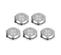 5 interrupteurs à bouton-poussoir momentanés, interrupteur tactile ultra-mince et étanche avec LED, à réarmement automatique en métal, 25 mm, bouton de commande industrielle à born (AC220V Bleu)