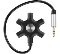 5 Jack Injection Molded Audio Splitter With 5 Port Audio Splitter,Compatible With Iphone,Ipad,- Ideal For Sharing And Mixing Audio In Class,Home Or Travel