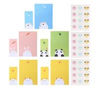 5 Jeux De Papier À En-Tête D'Animaux Et 3 Autocollants D'Animaux, De Jolis Papiers À En-Tête, De Papeterie, Les Lettres D'Invitation Et Les Lettres De Bénédiction.