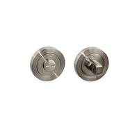 5 jeux rosace de condamnation, rosace ronde pour porte intérieur, Ø 50 mm, Nickel satiné