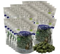 Lyra Pet® 5 kg (25x200g) dés d'herbe à chat lyophilisés | snack au poulet & herbe d'orge pour chats | sans céréales&digeste | idéal aussi pour chatons &seniors | récompense riche en substances vitales