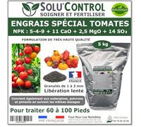 5 kg d'Engrais Spécial Tomates, Aubergines, Poivrons, Piments - SoluControl - Formulation haute qualité Organo-Minerale - Utilisable en Agriculture Biologique