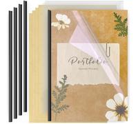 5 Kit de Reliure A4 sans perforation sans Relieuse- ACROPAQ - 5 Baguettes & 5 Transparentes & 5 Couvertures- Jusqu'à 30 feuilles