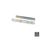 Emuca – Paire de coulisses tiroir 45×500 mm à billes, sortie totale, push, fermeture amortie – Lot 5