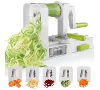 5 lames Coupe-légumes spirale de légumes, pliable trancheuse spirale, Meilleur courgettes nouilles et légumes Pâtes et Spaghetti