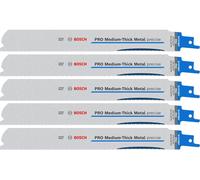 5 lames de scie sabre PRO Medium-Thick Metal precise S1137BEF 225 x 25 x 1,1 mm BOSCH 2608658994