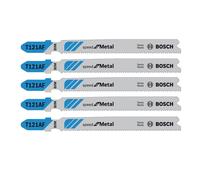 5 lames de scie-sauteuse BOSCH T 121 AF BIM Speed métal - 92 x 1.2 mm