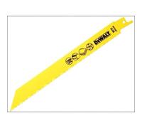 DeWalt Lames récipro BIM DT2387 – 203 mm – Lot de 5 pour métal et synthétiques