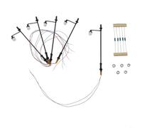 5 Lampadaires Modélisme 1:87 HO OO Échelle LED Chaud 90mm avec Résistances pour Maquette Ferroviaire