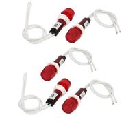 5 Lampe témoin AC 220V Lumière rouge Câble 14cm Signalisation pilote Atelier .