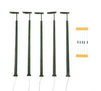 5 Lampes LED Maillage H0 pour Modélisme Ferroviaire pour 3v 5 | 5 unités LED, tension pour 3v, idéal pour décor gare, métal , maillage lumineux