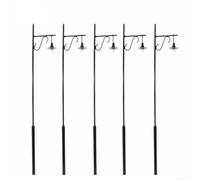 5 Lampes LED Railway 168mm Échelle O/1 Chaud 5 Lampes LED Railway | LED chaud, 168cm de haut, échelle O/1, fil inclus, pour décor réaliste