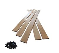 EBAC Literie 5 Lattes + Embouts pour sommier et lit 140x190 | Bois 7 Plis | 680x48x8 mm | Remplacement pour sommier/bz/clic clac