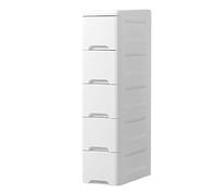 5 Layer 20Cm Wide Gap Drawer Type Storage Cabinet for Bathroom and Kitchen 20 * 38 * 83Cm Gray White(Pure White)