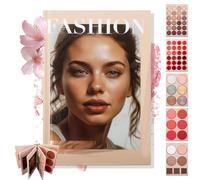 5 Layer Makeup Book Palette, 24-Color Eyeshadow Palette - 5-Layer Book-Style Foldable Makeup Palette Set with 67 Pro Shades, Long Lasting High Pigment Eye Shadow & Highlighter & Blush for Women