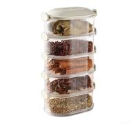 5-Layer Spice Box Green Leakproof ABS PET