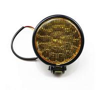 5 "Led moto montage inférieur avant phare haut/bas phare pour café Racer Cruiser Chopper Bobber Old School Rat Bike personnalisé (Noir/Ambre)