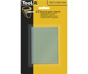 5 lentilles 103,7 x 69,5 mm interne de remplacement pour cagoule GYS