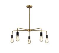 5-Lights Pendant Lamp Farmhouse Candle Chandelier Ceiling Lighting, Vintage Hanging Light Fixtures for Bedroom Living Room Kitchen Island Foyer, E27 Chandeliers