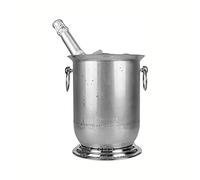 5 Liter Stainless Steel Insulated Ice Bucket Stainless Steel Binaural Wine Cold Barrel Keeps Ice Cold Dry Comfortable Carry Handle Great for Home Bar Chilling Beer Champagne and Wine