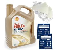 5 Litre Original Shell Helix Ultra Ect C2/C3 0W30 Huile Porsche C30 Api Sn Lot
