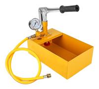 5 Litres 25 Bar Pompe D'essai Test Pression Manuelle avec Tuyau Mètre 1, 25KG Outil Testeur Vannes Pipeline pour Récipient Pression,Kit Testeur Hydraulique avec Manomètre,Pompe Essai,Pompe Remplissage