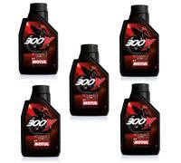 5 Litres D'Huile Motul 300V 10W40 100% Synthétique Pour Moto De Compétition