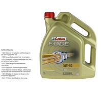 5 Litres Original Castrol Huile Moteur EDGE 5W-40 Huile Moteur 4775222