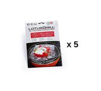 5 lots de 8 papillottes pour barbecue lot5-gb-al-m