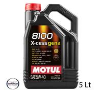 5 Lt Huile Moteur Voiture MOTUL 8100 X-Cess gen2 5W-40 100% Synthétique Acea A3