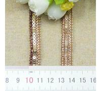 5 m/16,4 pieds chaque paquet Accessoires vestimentaires Courbe Or argent bordures en dentelle Fleur Tissu Robe Fait main couture DIY artisanat décoration style 7-5 mètres
