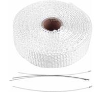 5 m de ruban isolant pour voiture Pack thermique d'échappement avec 4 câbles en acier inoxydable cravates blanches