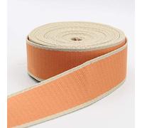 5 m Sangle Bicolore Ecru Coton mélangé Ceinture Sac 38mm Orange 21