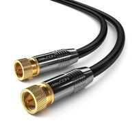 5 m SAT Satellite HD Coaxial Antenna Cable for DVB-S/S2-4K Ultra HD 1080p Full HD HDTV ¿ 2x F Connector Gold-Plated Metal Plug ¿ Black