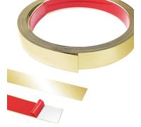 5 m X 2 cm Moulure Murale en Acier Inoxydable, Moulure Adhesive, Bandes DéCoratives, Effet Miroir, Pour Toilettes, Bord De Carrelage, Murs, Plinthes, Sol-Doré