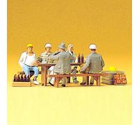 5 Maçons en pause + accessoires-HO 1/87-PREISER 10338