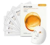 5 Masque Visage Anti-Rides, Acide Hyaluronique et Peptides | Masque tissu visage anti-âge, face mask for glass skin à la vitamine E, soutient le collagène de la peau, peau hydratée