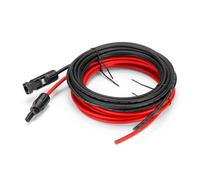 5 mètres 12 AWG Câble d'extension pour panneau solaire avec connecteurs MC4 femelle et mâle Kit d’adaptateur (5m Rouge + 5m Noir)