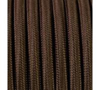5 mètres 2 - fils Câble textile fil électrique tissu rond 2x1,5 2G1,5 marron