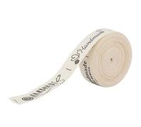 5 Mètres De Coton Ruban, 1.5cm Largeur Naturel Coton Main Fabriqué À La Main Ruban Présent Paquet Fournir Étiquette De Vêtement pour L'artisanat Emballage Cheveux Arc De