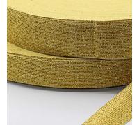 5 mètres Elastique Brillant Coloré Lurex Jaune 25mm M02